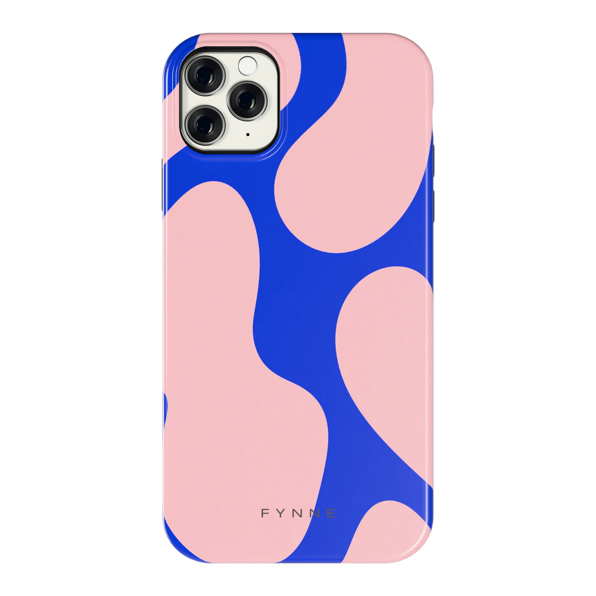 Roze Blauwe Blobs hoesje voor iPhone 11 Pro Max, achterkant