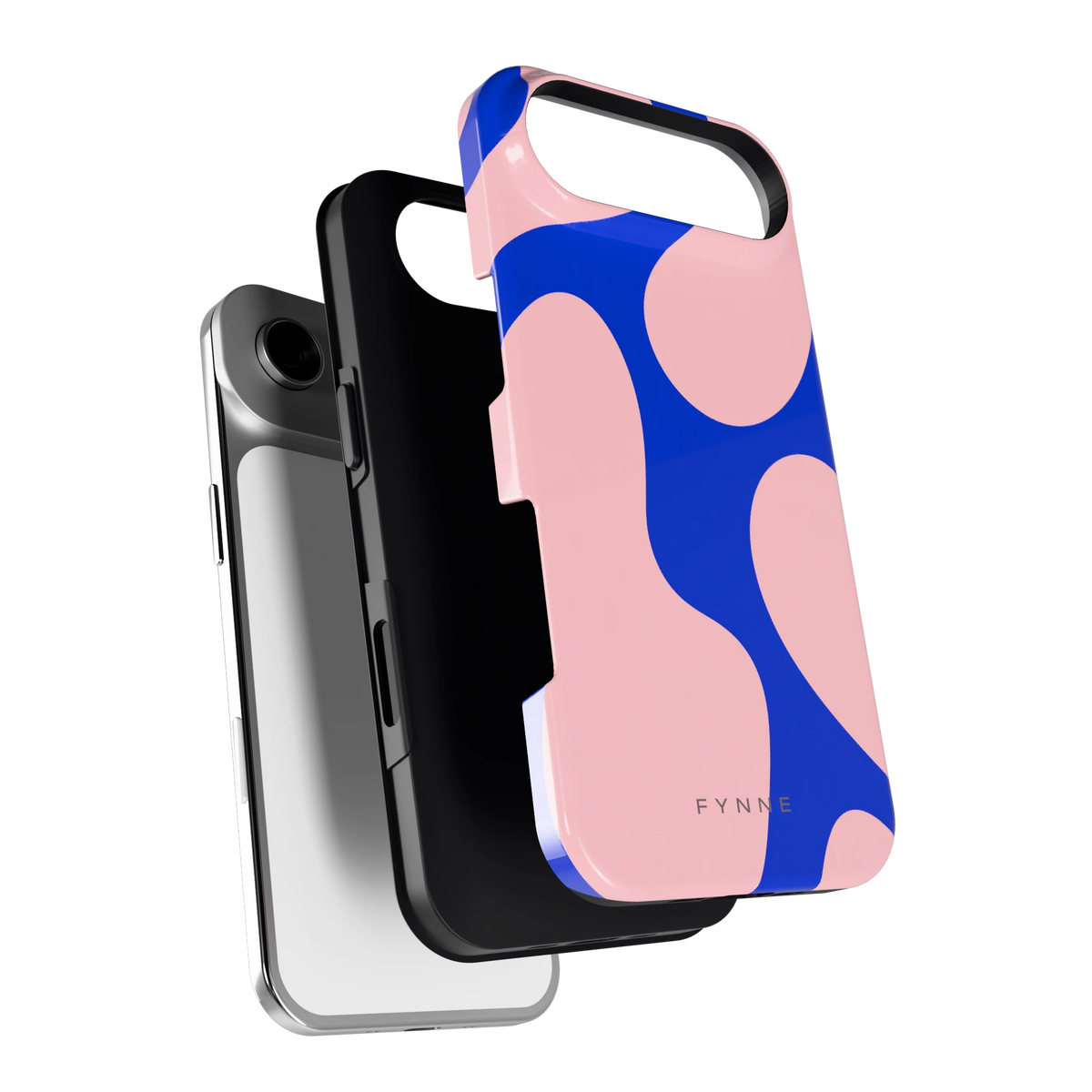 Roze Blauwe Blobs hoesje voor iPhone Air, los van de telefoon