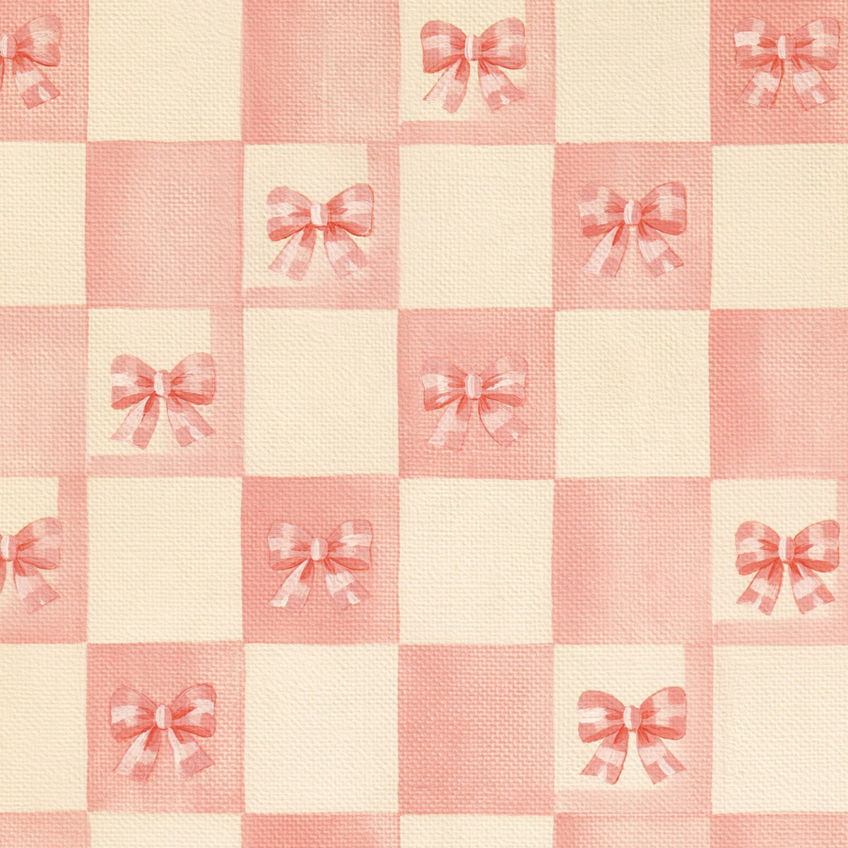 Roze strikjesgeruit, het ontwerp