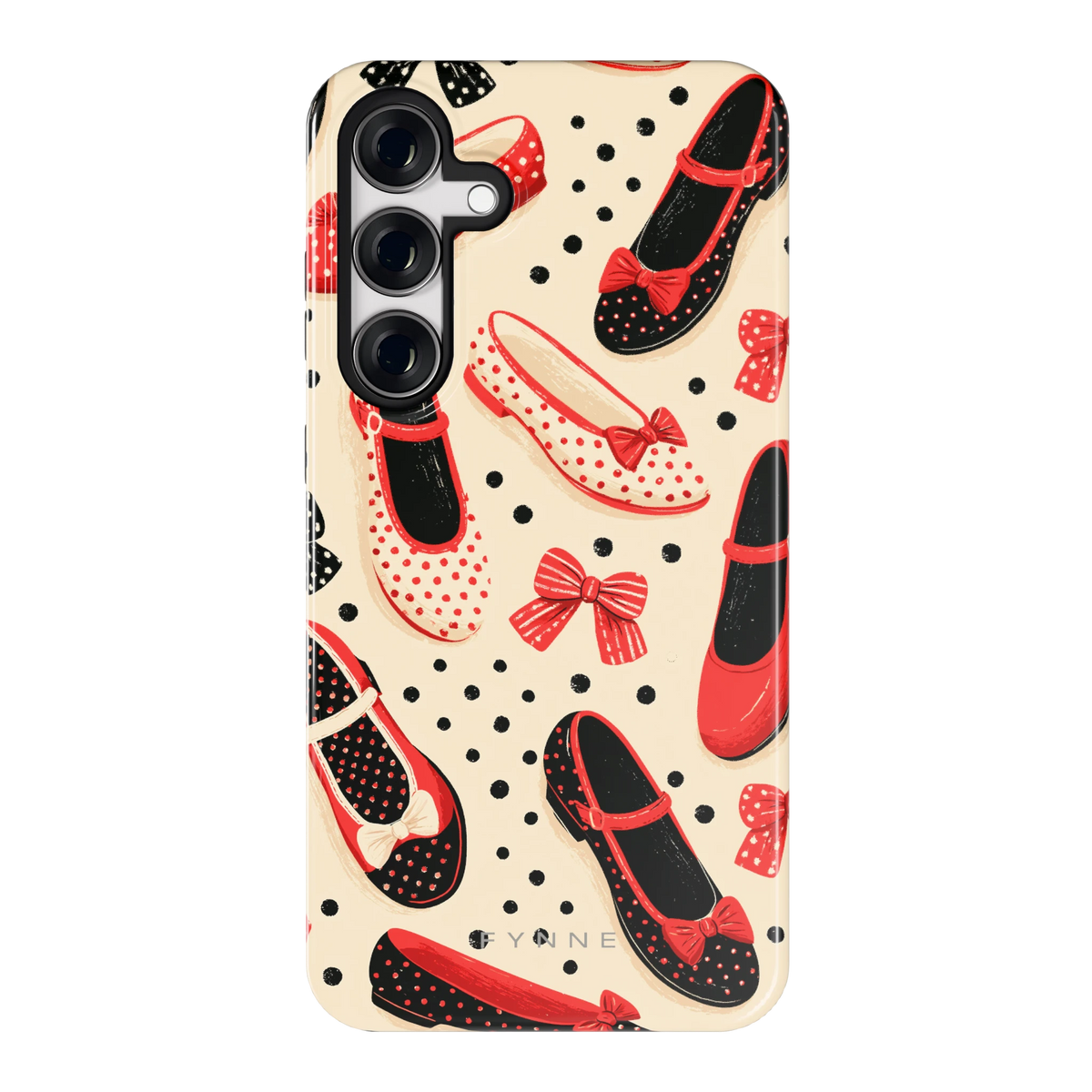 Stippen Ballerina's hoesje voor Galaxy S24+, achterkant