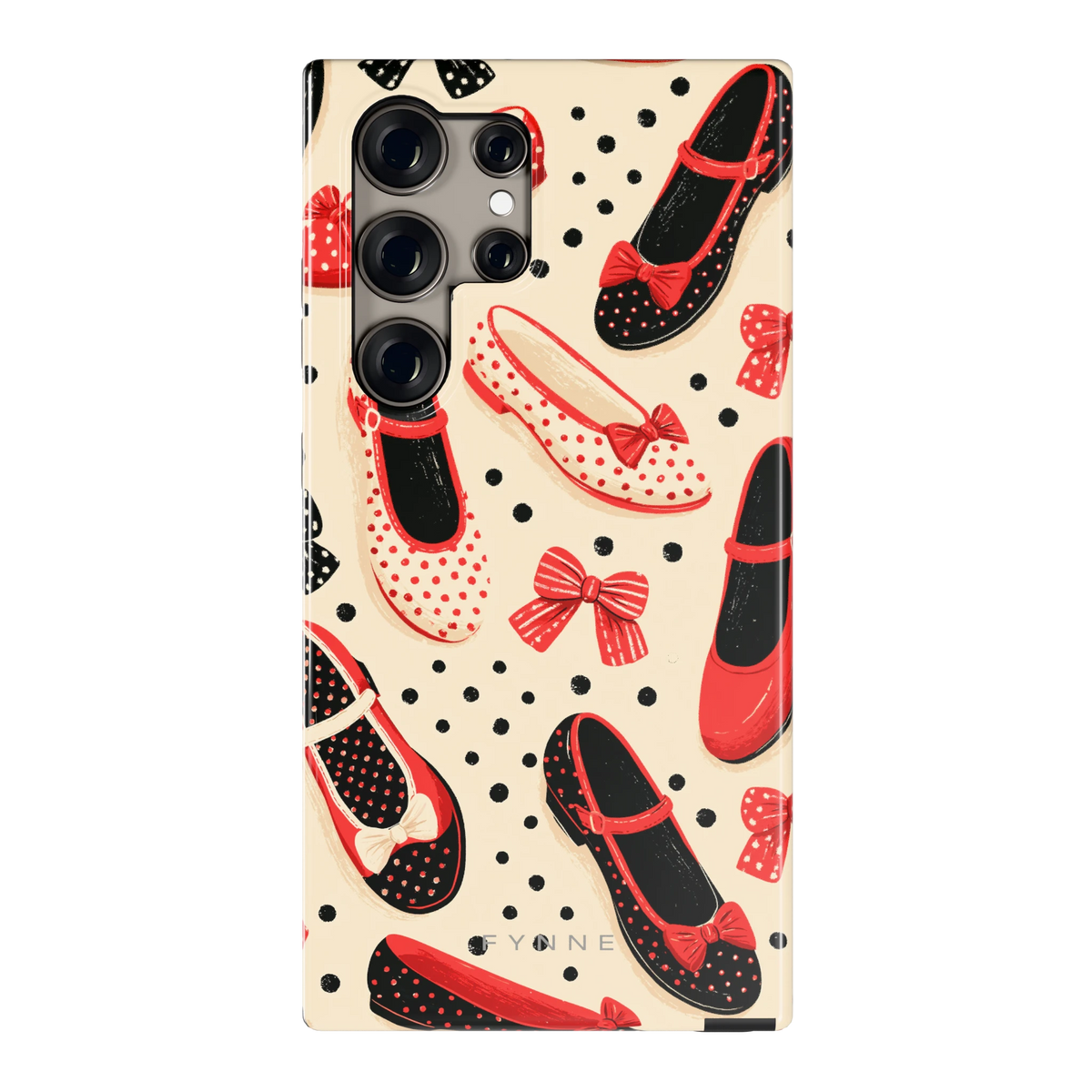 Stippen Ballerina's hoesje voor Galaxy S24 Ultra, achterkant