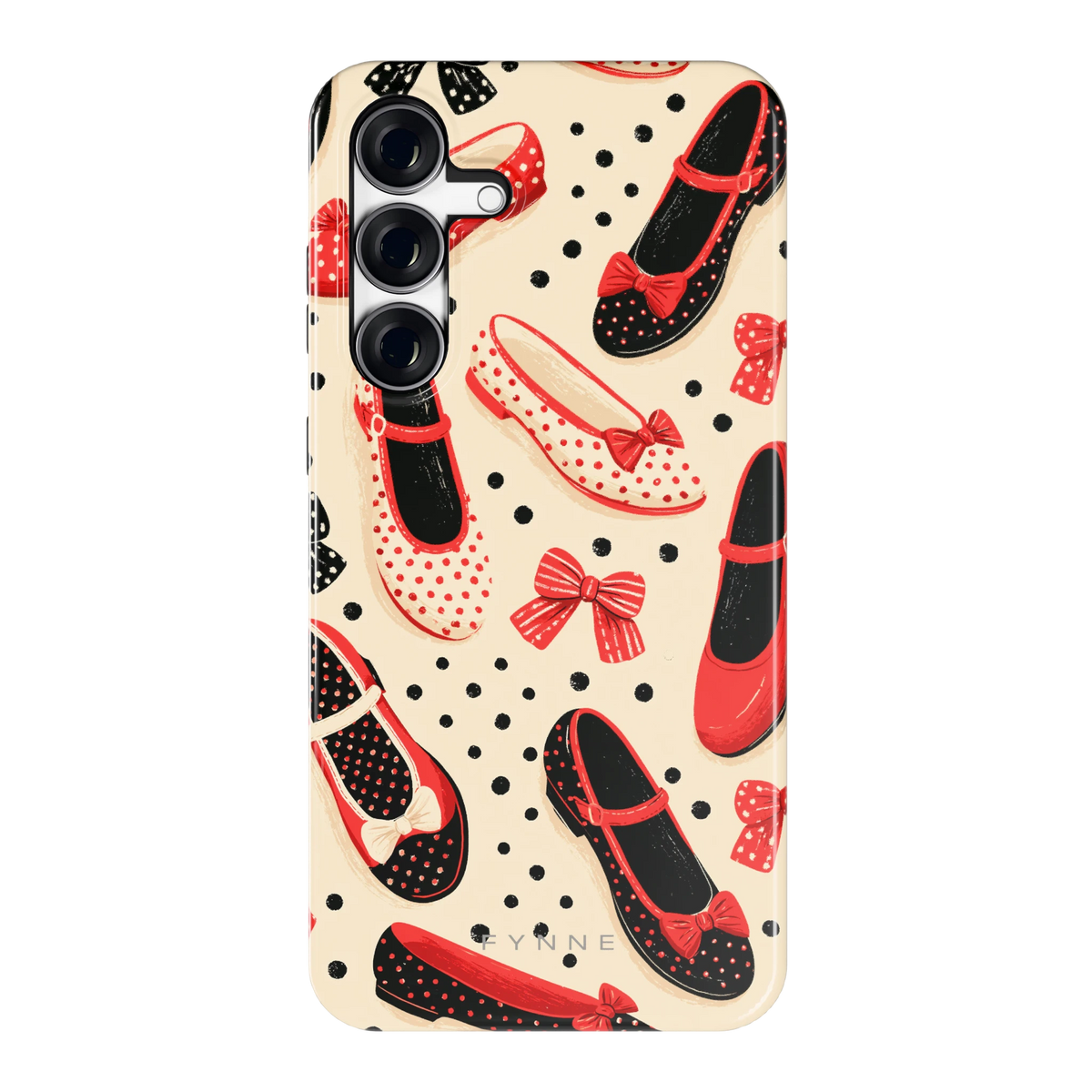 Stippen Ballerina's hoesje voor Galaxy S25 FE, achterkant