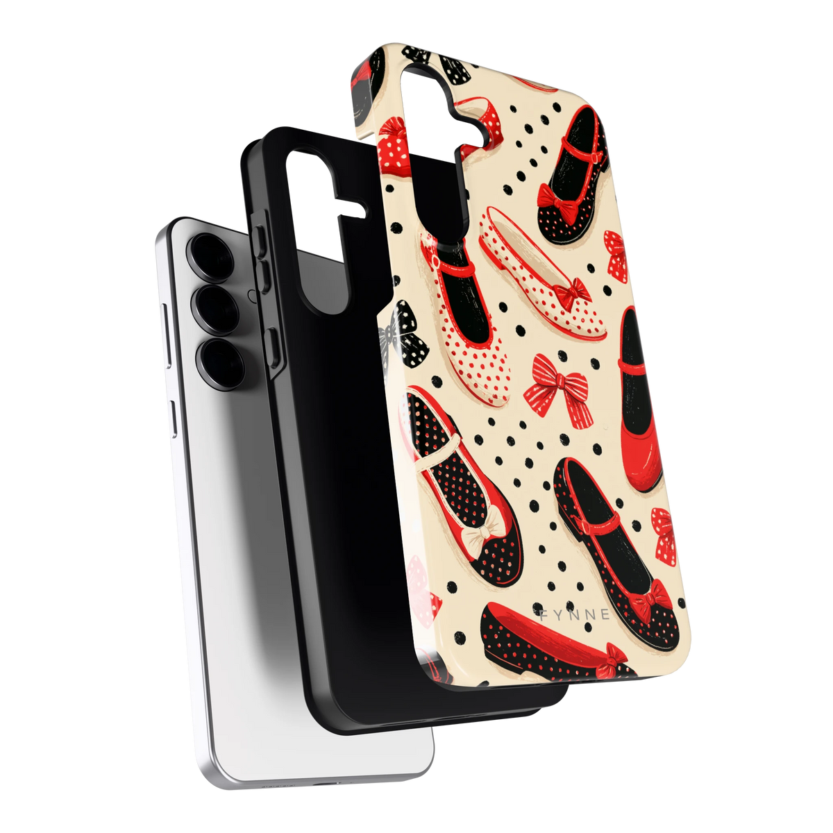 Stippen Ballerina's hoesje voor Galaxy S25 FE, los van de telefoon