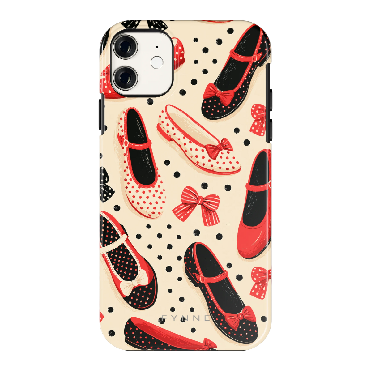 Stippen Ballerina's hoesje voor iPhone 11, achterkant