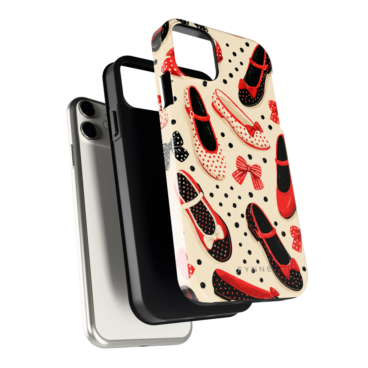 Stippen Ballerina's hoesje voor iPhone 11, los van de telefoon