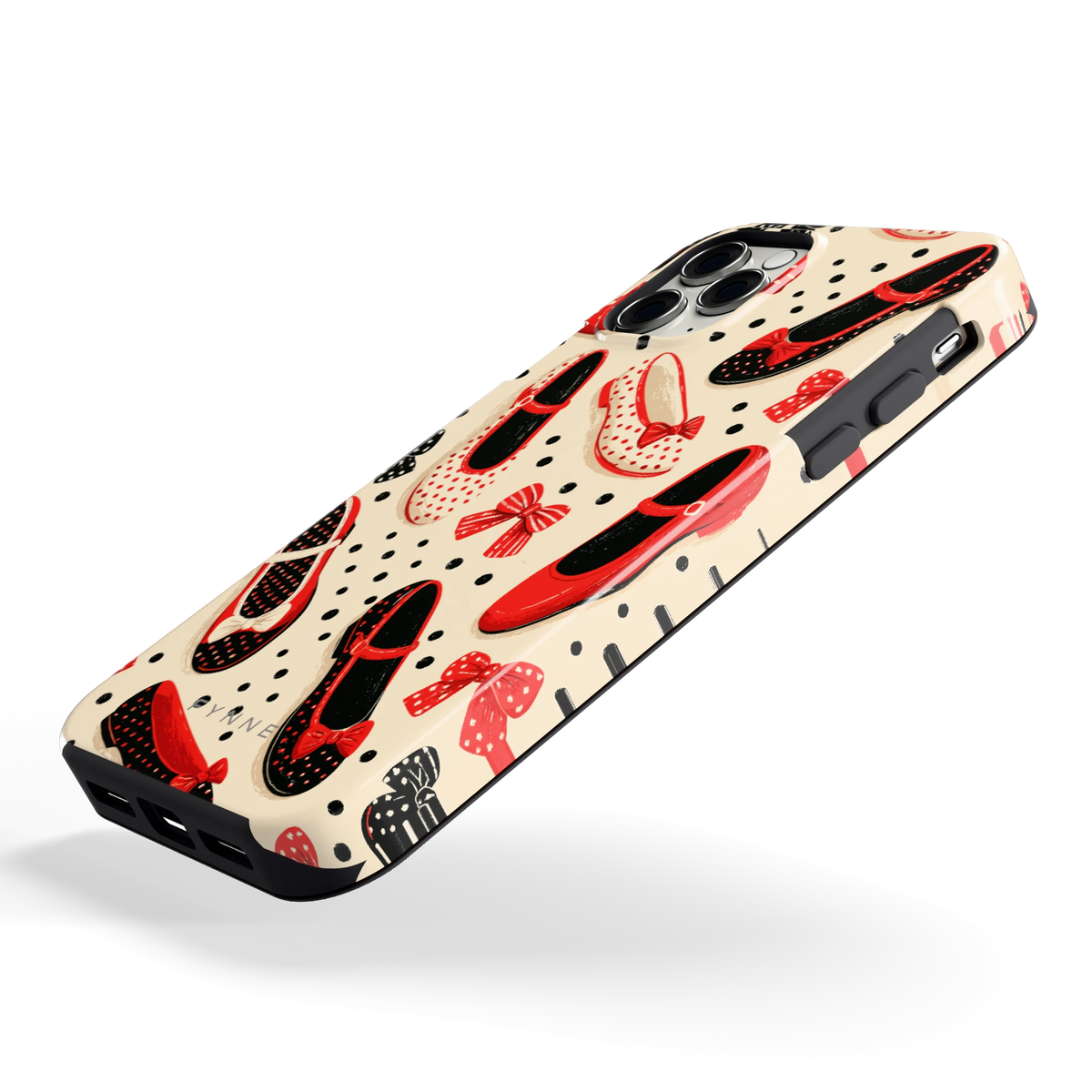 Stippen Ballerina's hoesje voor iPhone 11 Pro, schuin