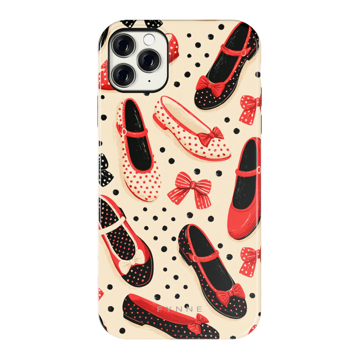 Stippen Ballerina's hoesje voor iPhone 11 Pro Max, achterkant