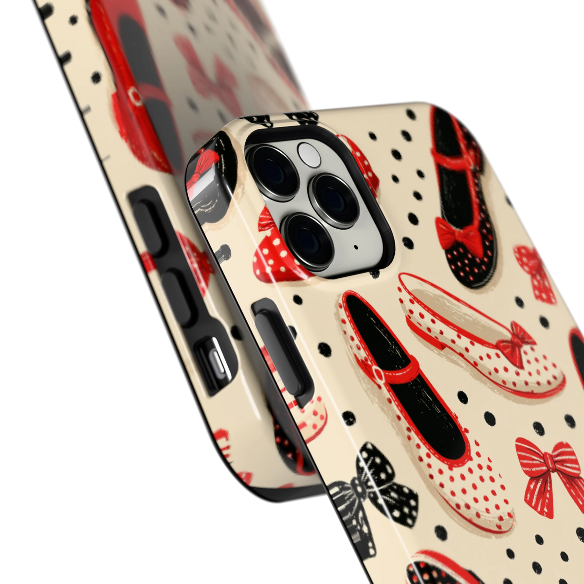Stippen Ballerina's hoesje voor iPhone 11 Pro Max, close-up