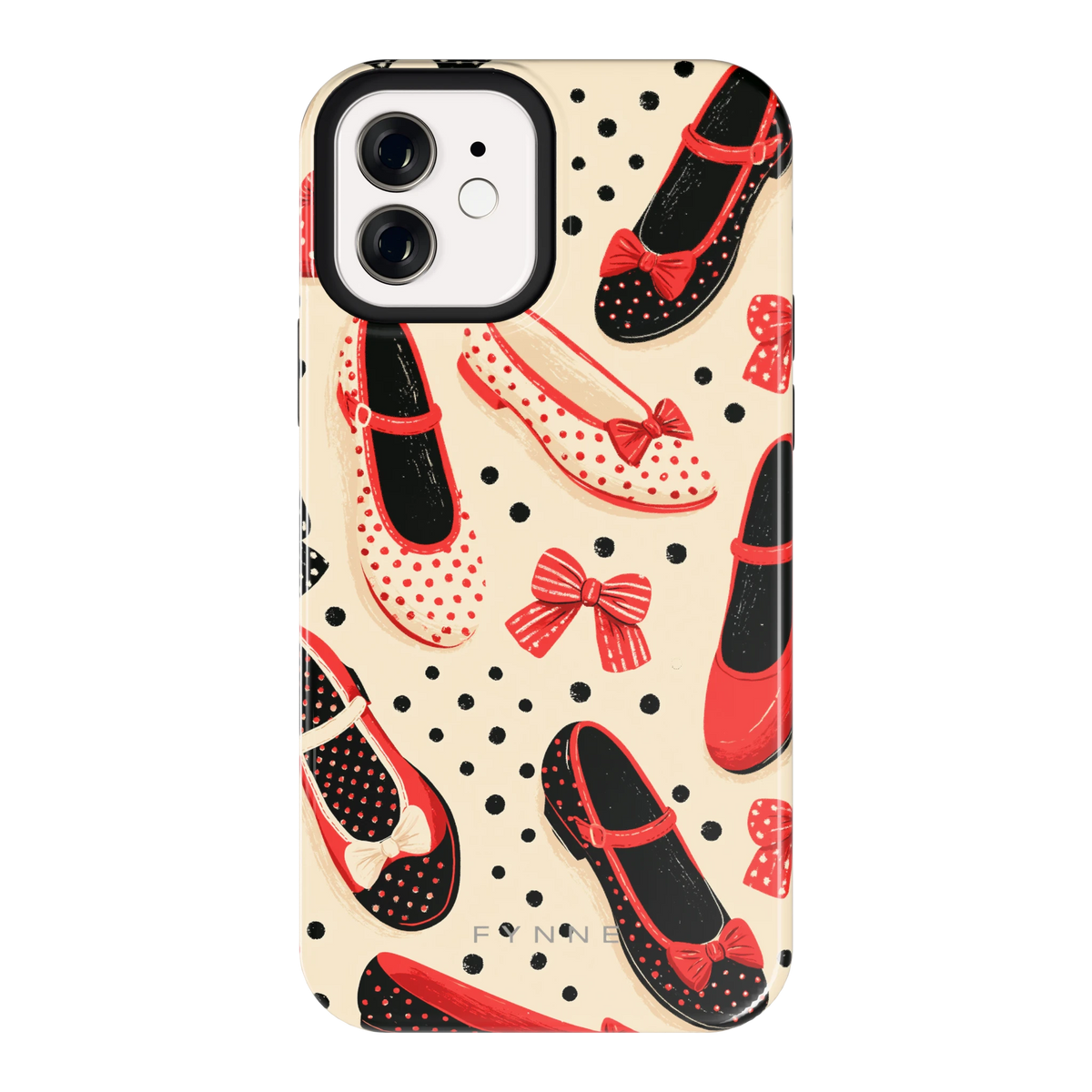 Stippen Ballerina's hoesje voor iPhone 12, achterkant