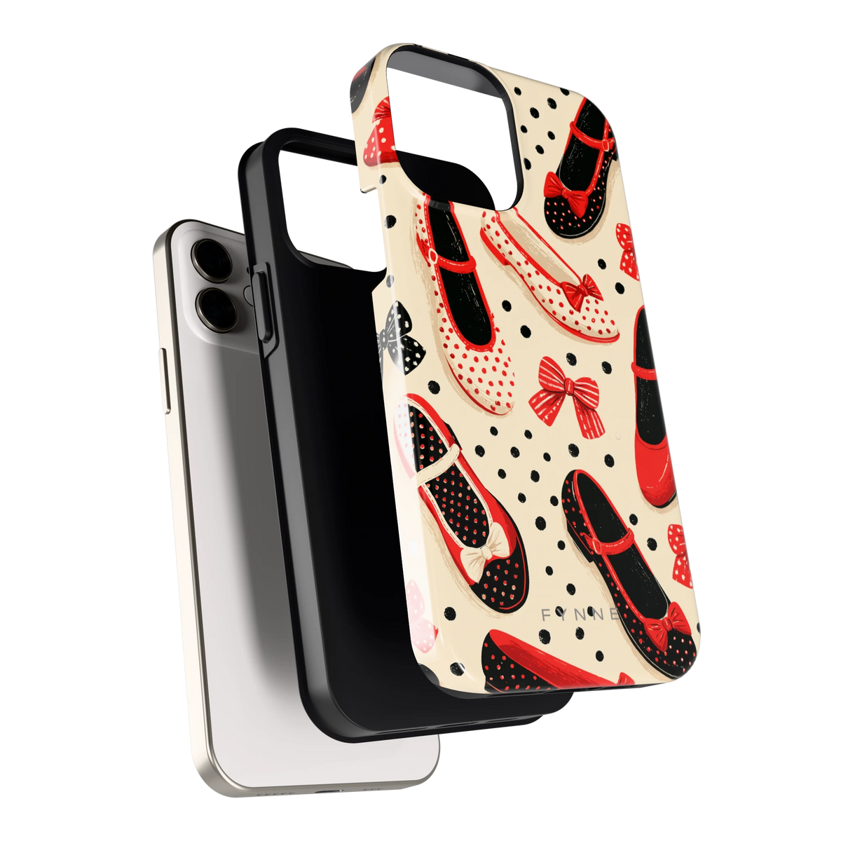 Stippen Ballerina's hoesje voor iPhone 12, los van de telefoon