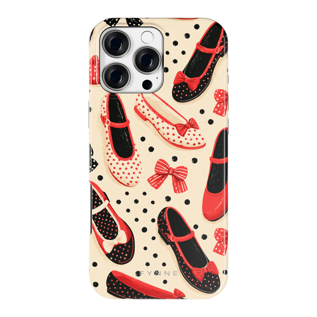 Stippen Ballerina's hoesje voor iPhone 16 Pro Max, achterkant