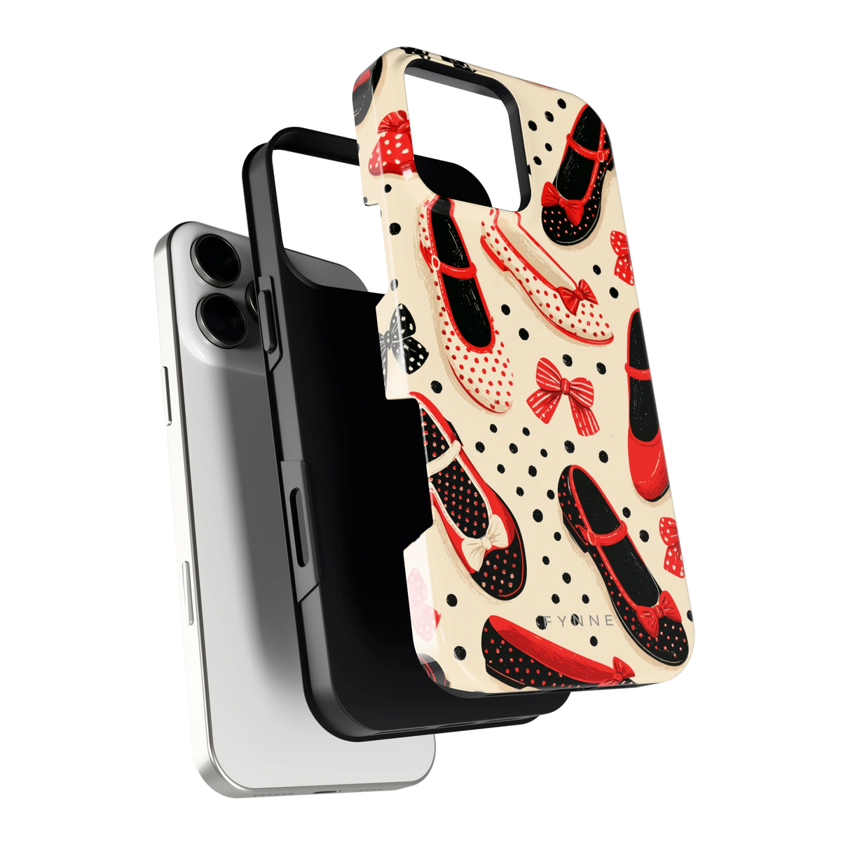 Stippen Ballerina's hoesje voor iPhone 16 Pro Max, los van de telefoon