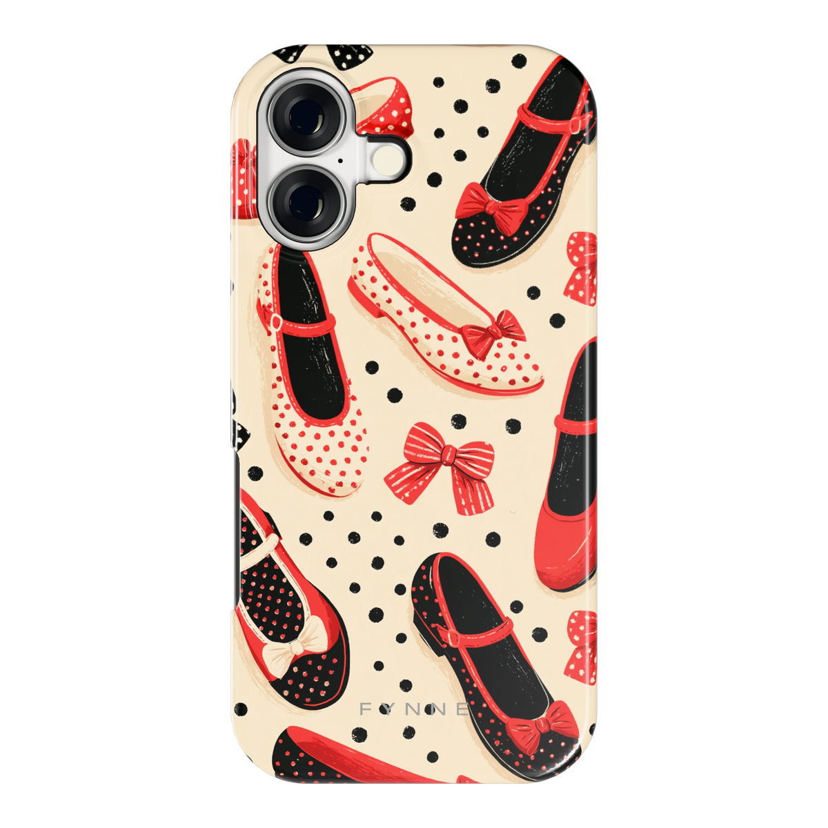 Stippen Ballerina's hoesje voor iPhone 17, achterkant