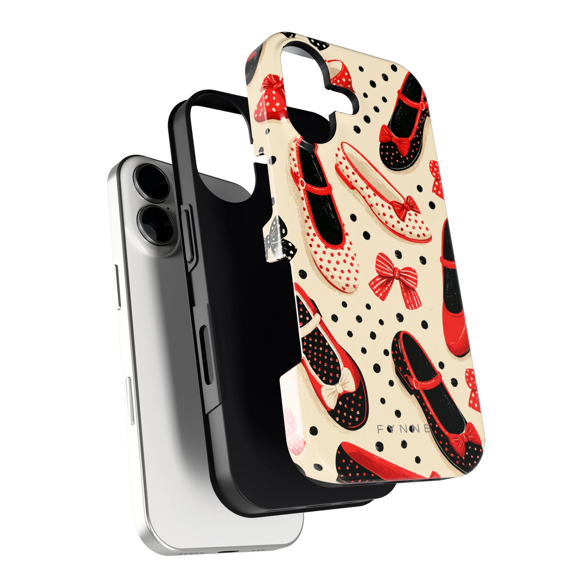 Stippen Ballerina's hoesje voor iPhone 17, los van de telefoon