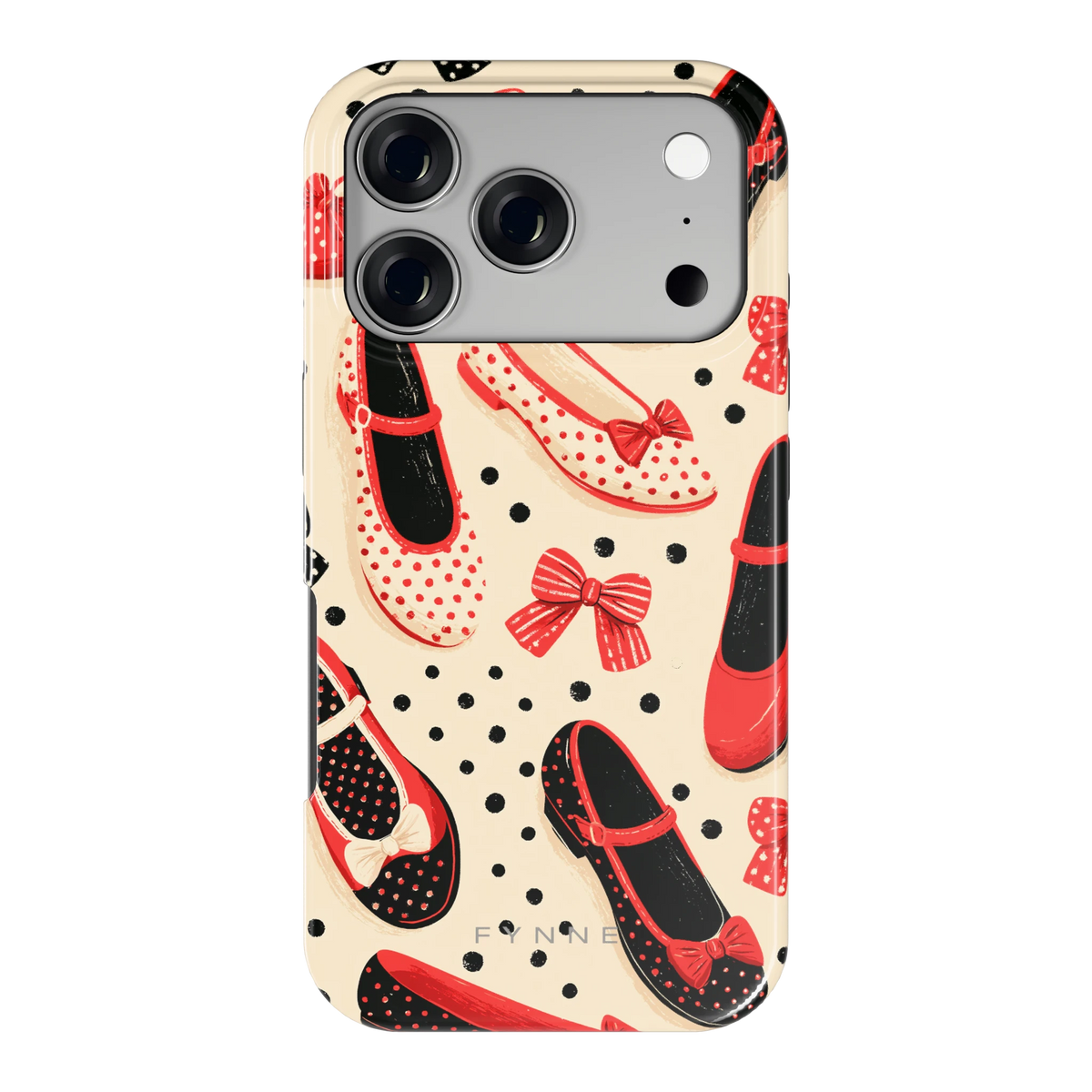 Stippen Ballerina's hoesje voor iPhone 17 Pro, achterkant