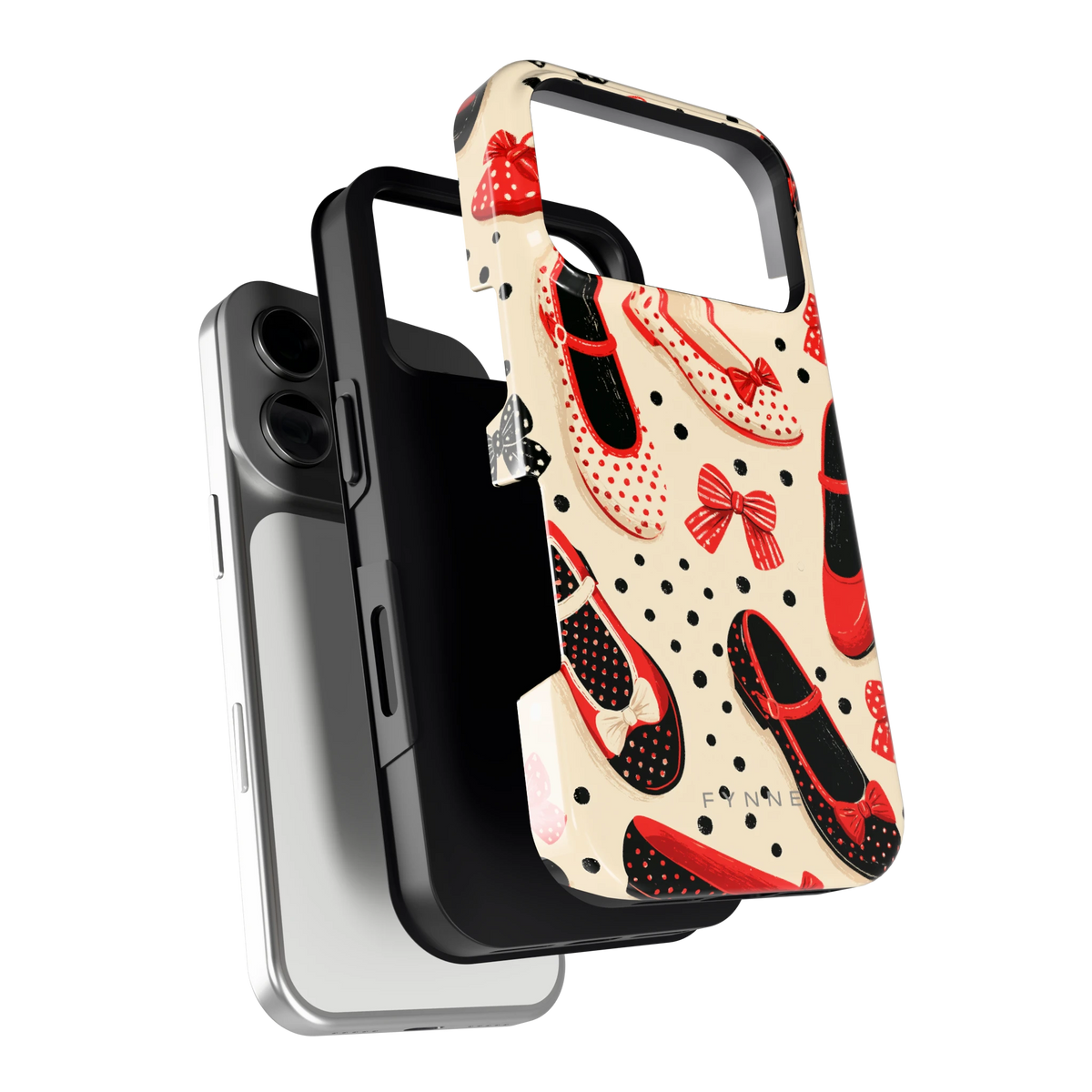 Stippen Ballerina's hoesje voor iPhone 17 Pro, los van de telefoon