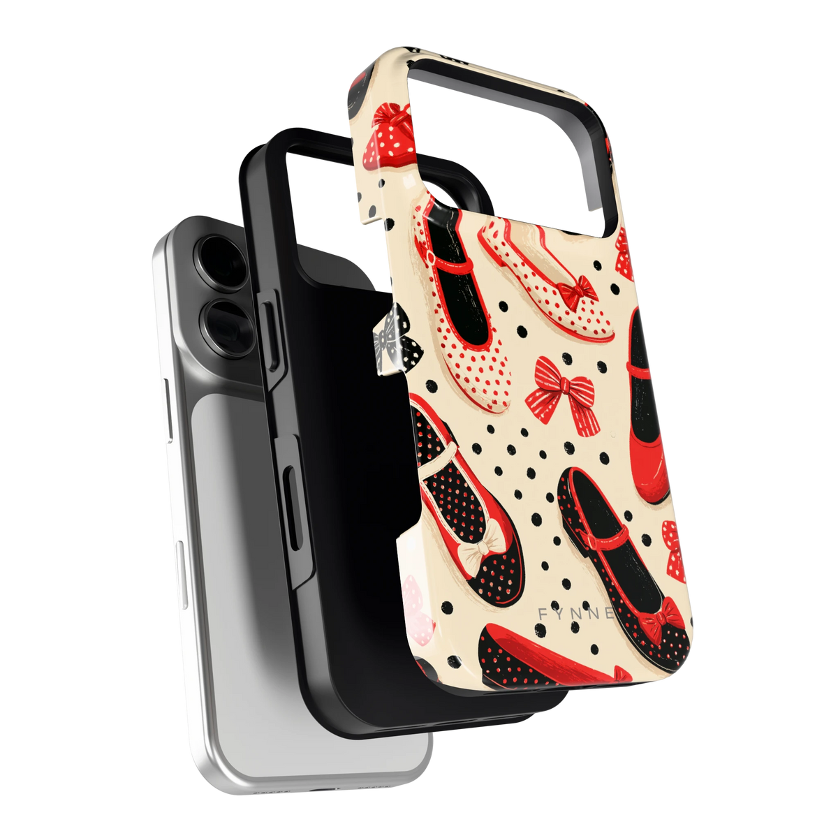Stippen Ballerina's hoesje voor iPhone 18 Pro, los van de telefoon