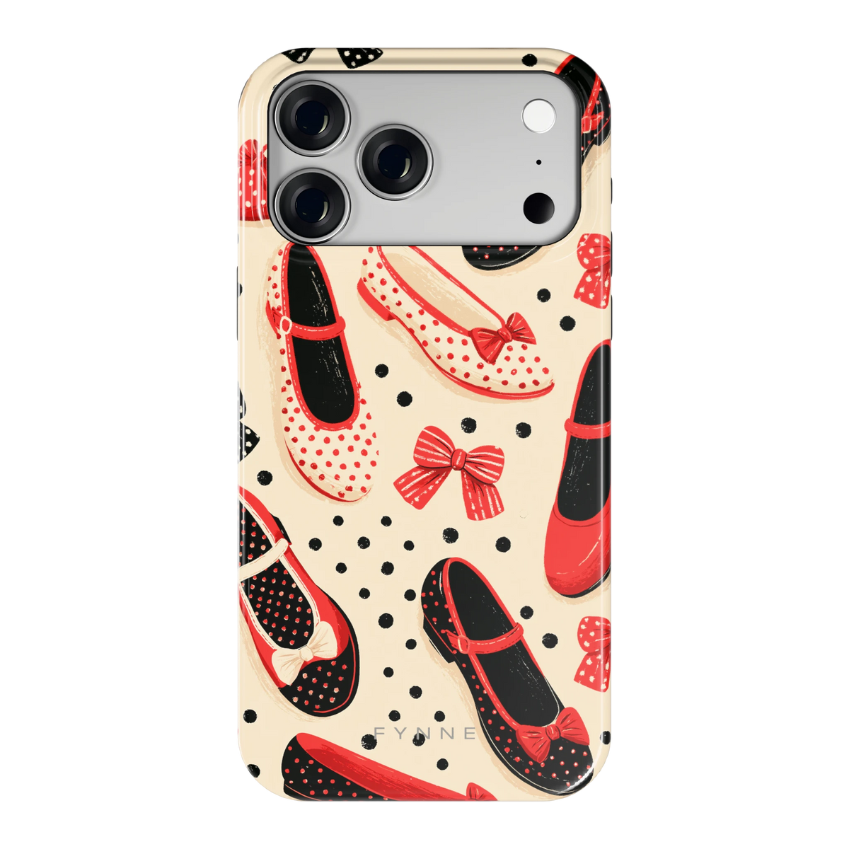 Stippen Ballerina's hoesje voor iPhone 18 Pro Max, achterkant