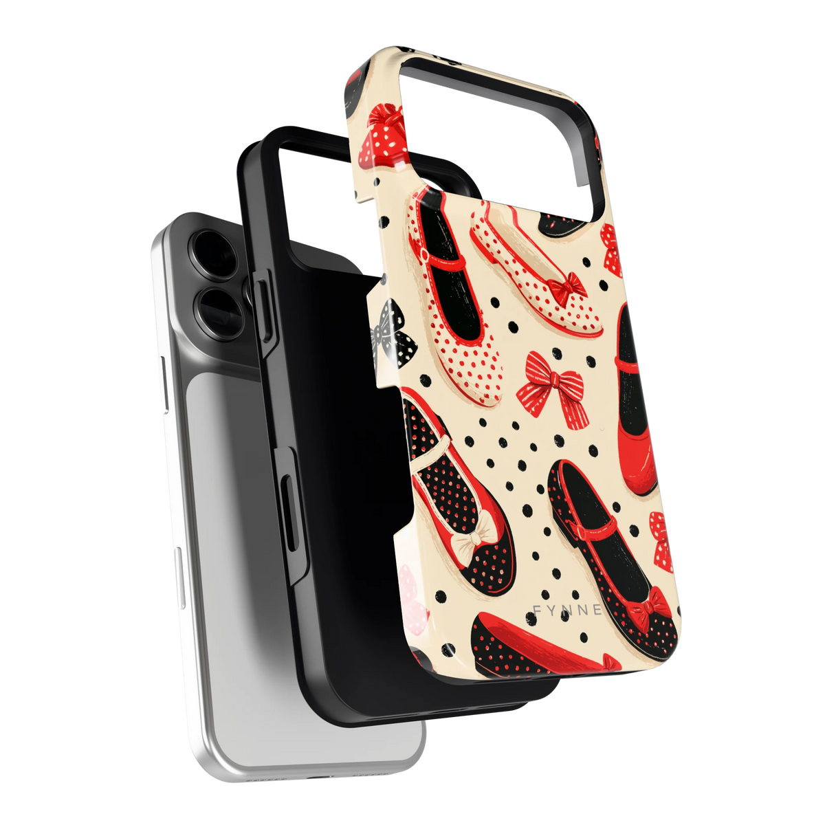 Stippen Ballerina's hoesje voor iPhone 18 Pro Max, los van de telefoon