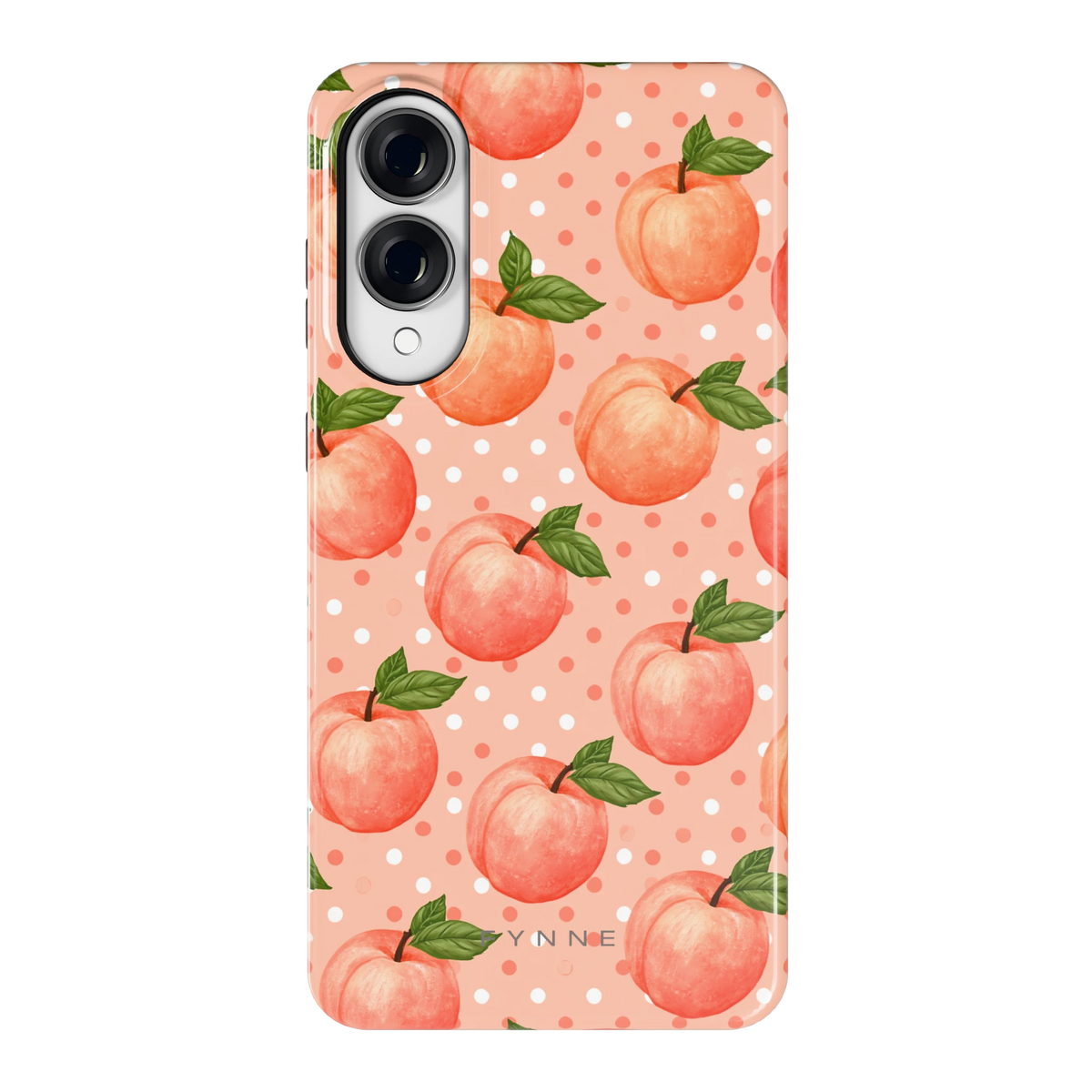 Perziken met stippen hoesje voor Galaxy S25 Edge, achterkant