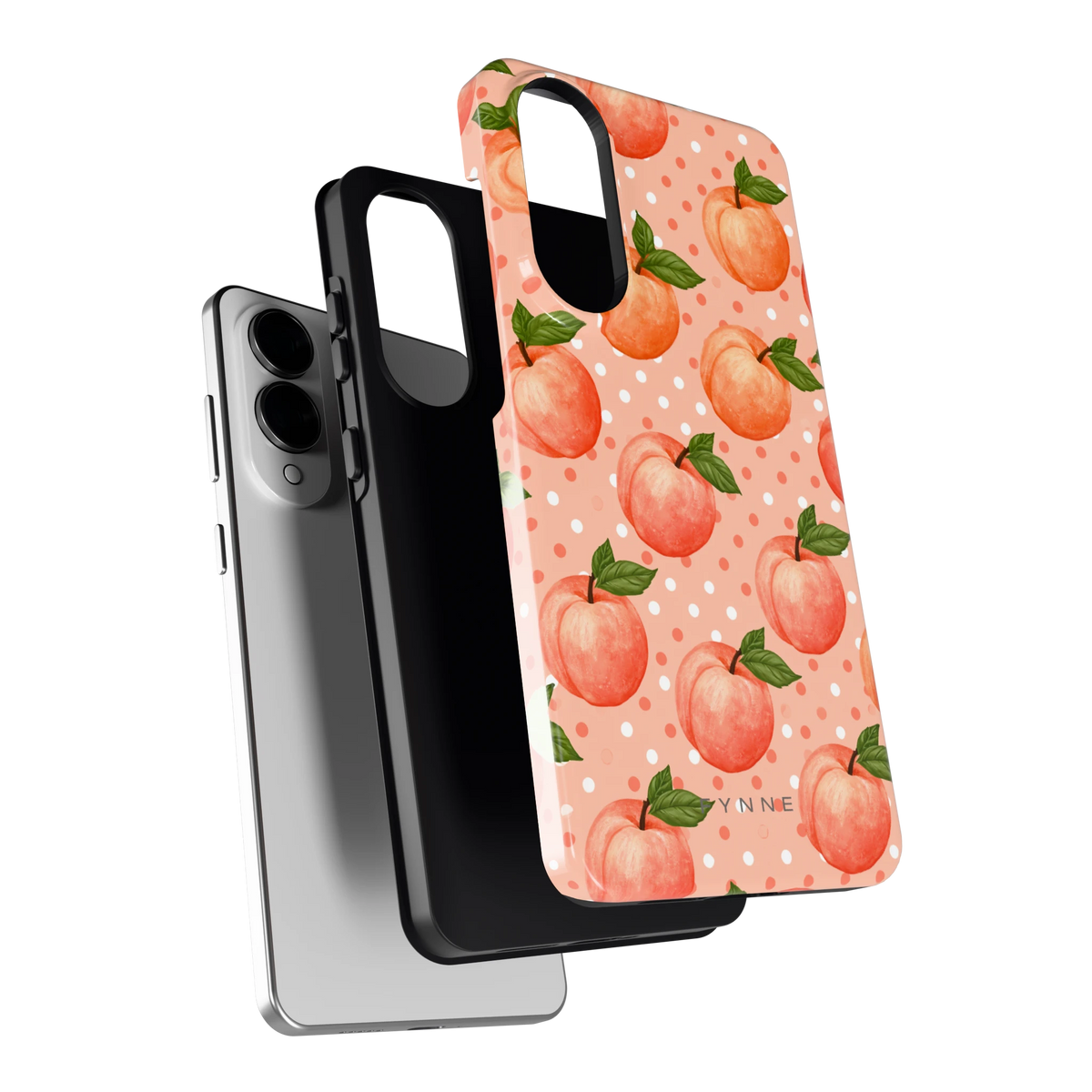 Perziken met stippen hoesje voor Galaxy S25 Edge, los van de telefoon