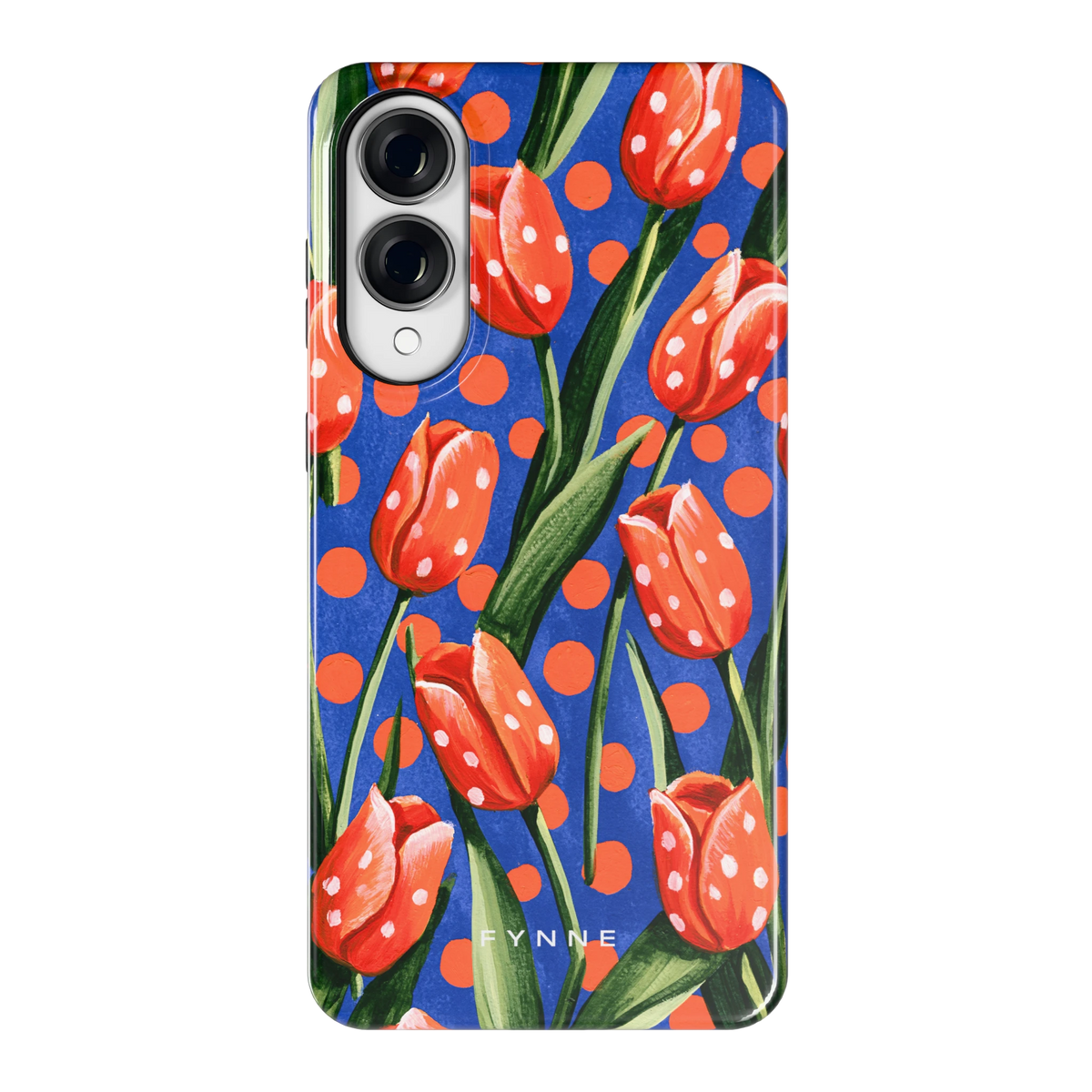 Tulpen met stippen hoesje voor Galaxy S25 Edge, achterkant