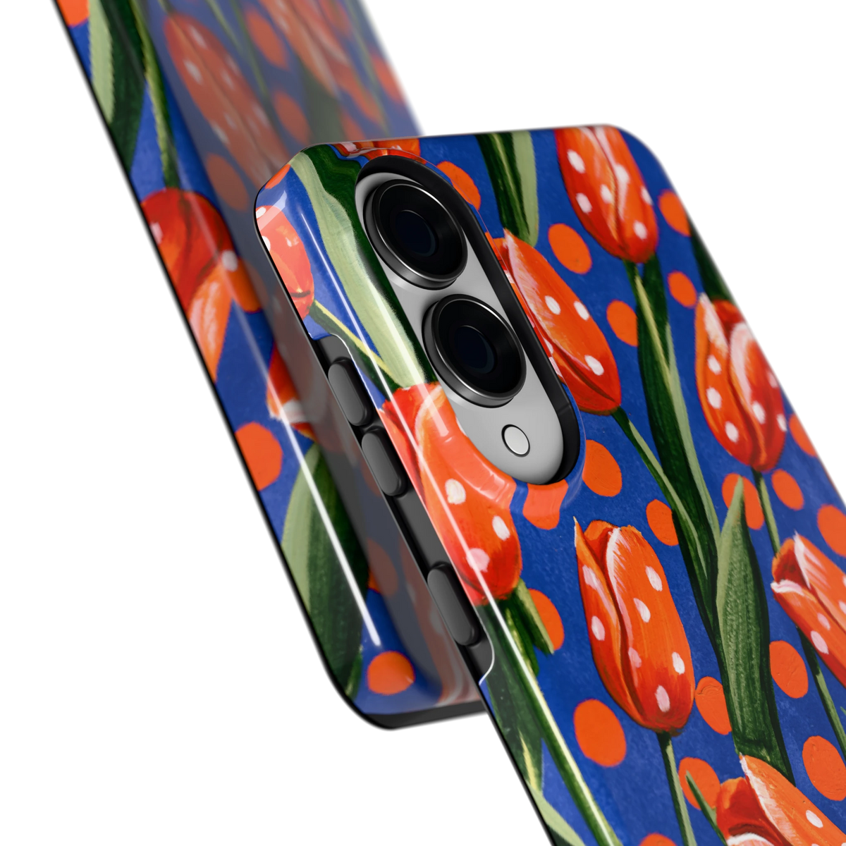 Tulpen met stippen hoesje voor Galaxy S25 Edge, close-up