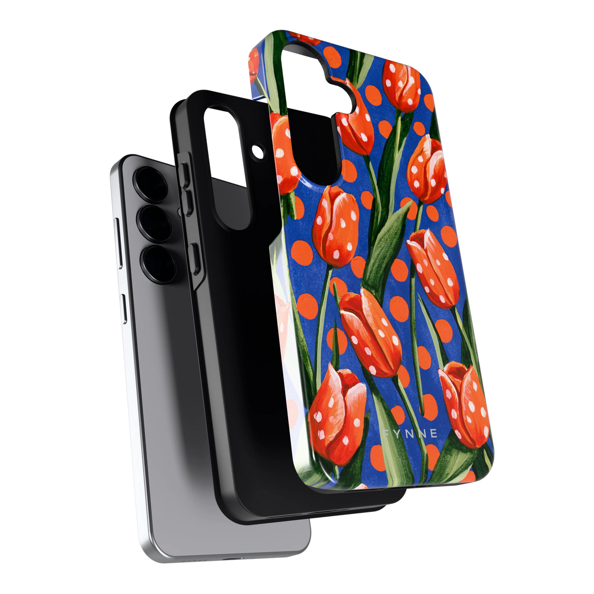 Tulpen met stippen hoesje voor Galaxy S25, los van de telefoon