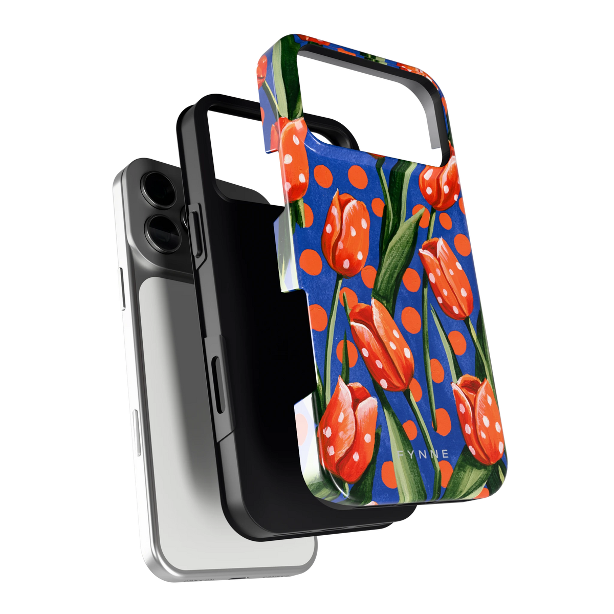 Tulpen met stippen hoesje voor iPhone 17 Pro Max, los van de telefoon