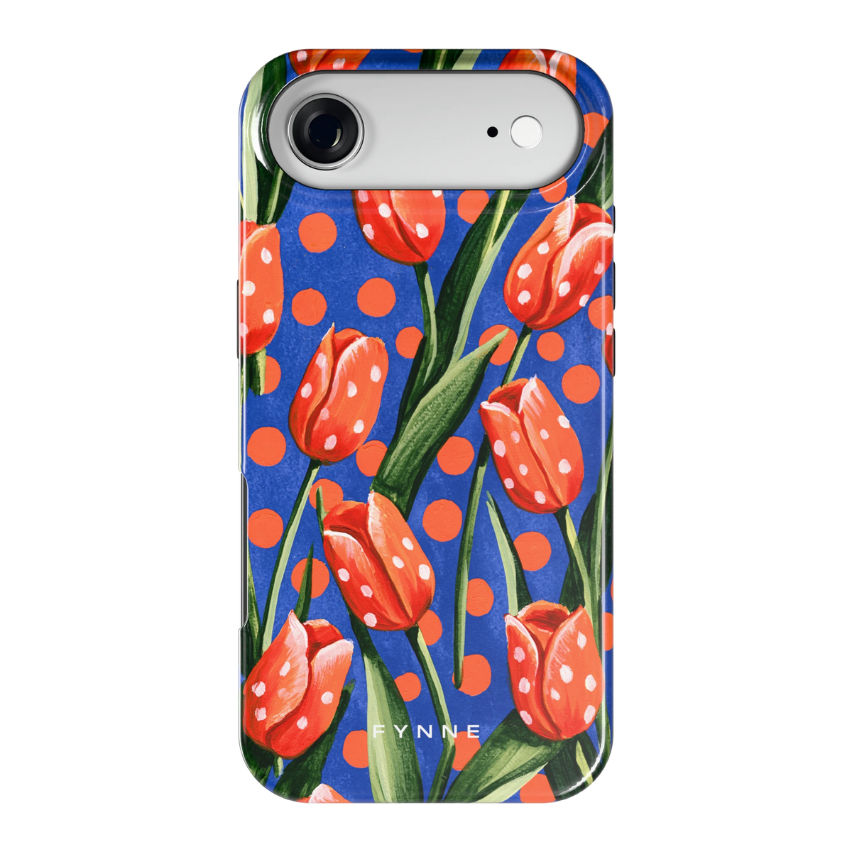 Tulpen met stippen hoesje voor iPhone Air, achterkant