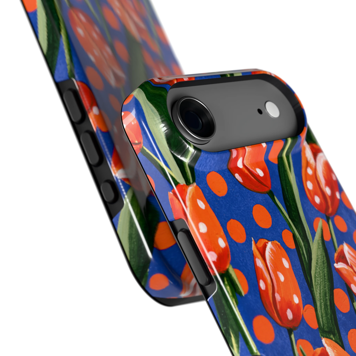 Tulpen met stippen hoesje voor iPhone Air, close-up