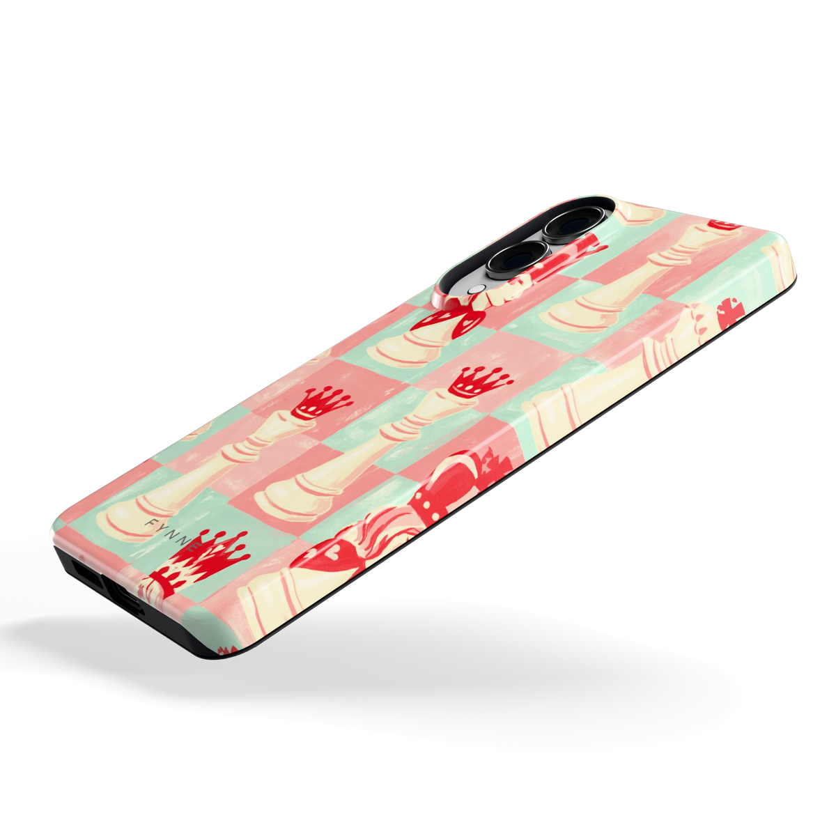 Pastel Schaakspel hoesje voor Galaxy S25 Edge, schuin