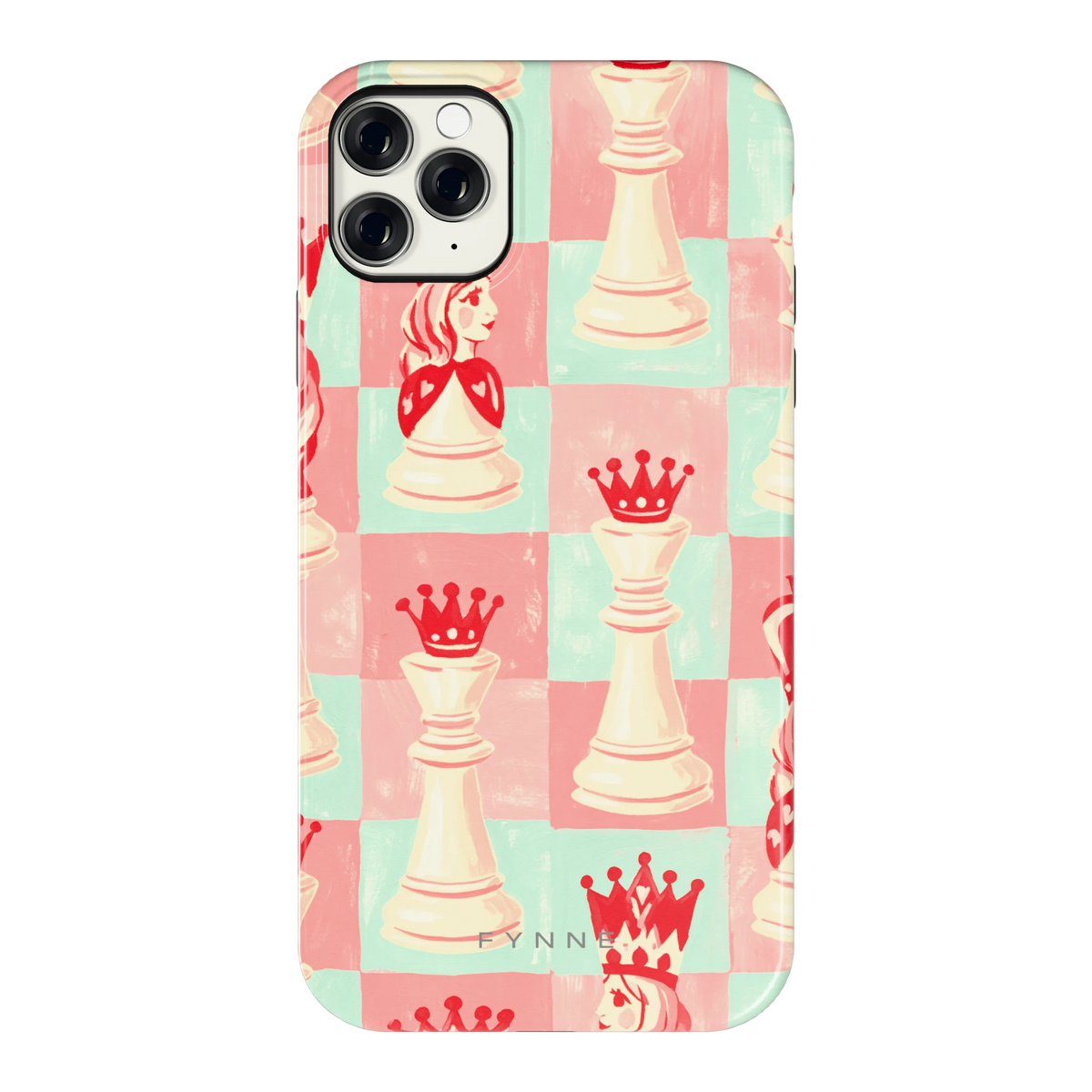 Pastel Schaakspel hoesje voor iPhone 11 Pro Max, achterkant