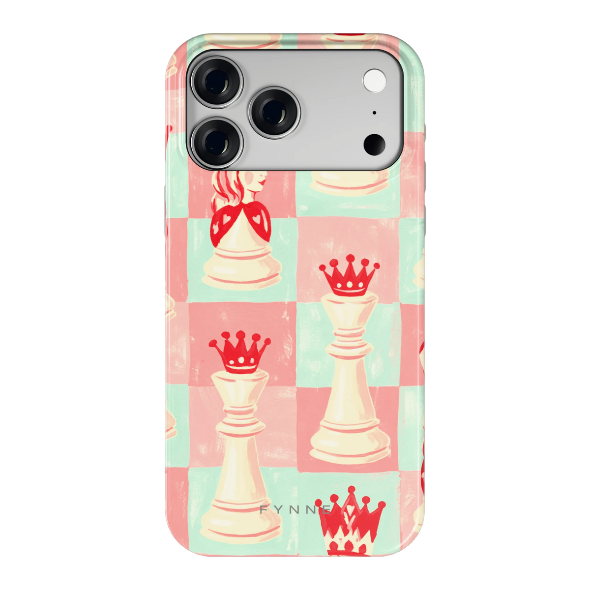 Pastel Schaakspel hoesje voor iPhone 18 Pro Max, achterkant