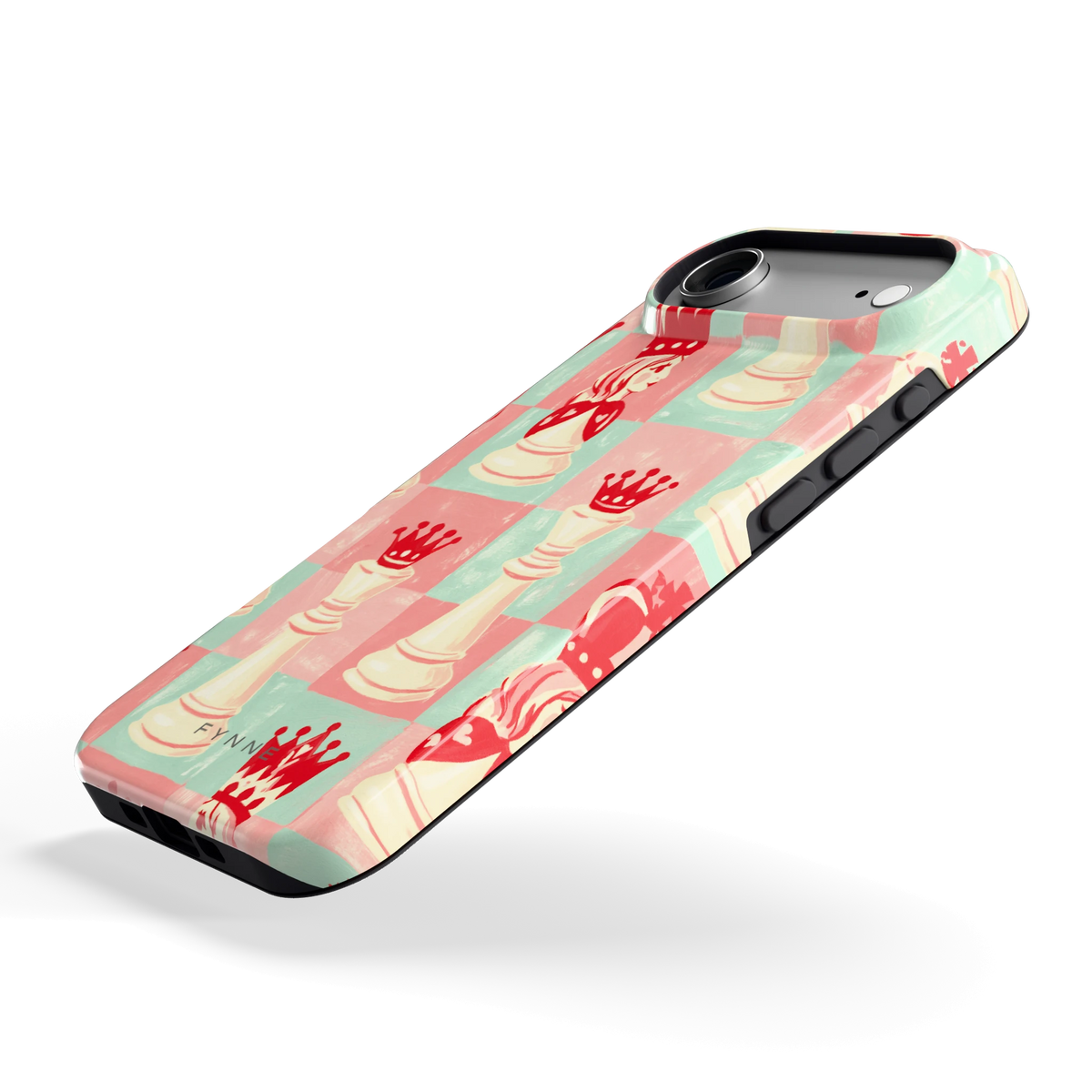 Pastel Schaakspel hoesje voor iPhone Air, schuin