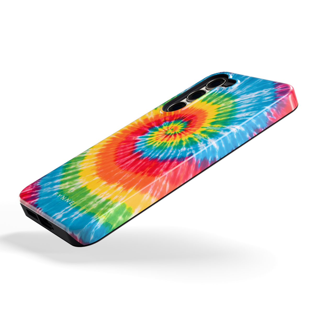 Regenboogspiraal hoesje voor Galaxy S23+, schuin