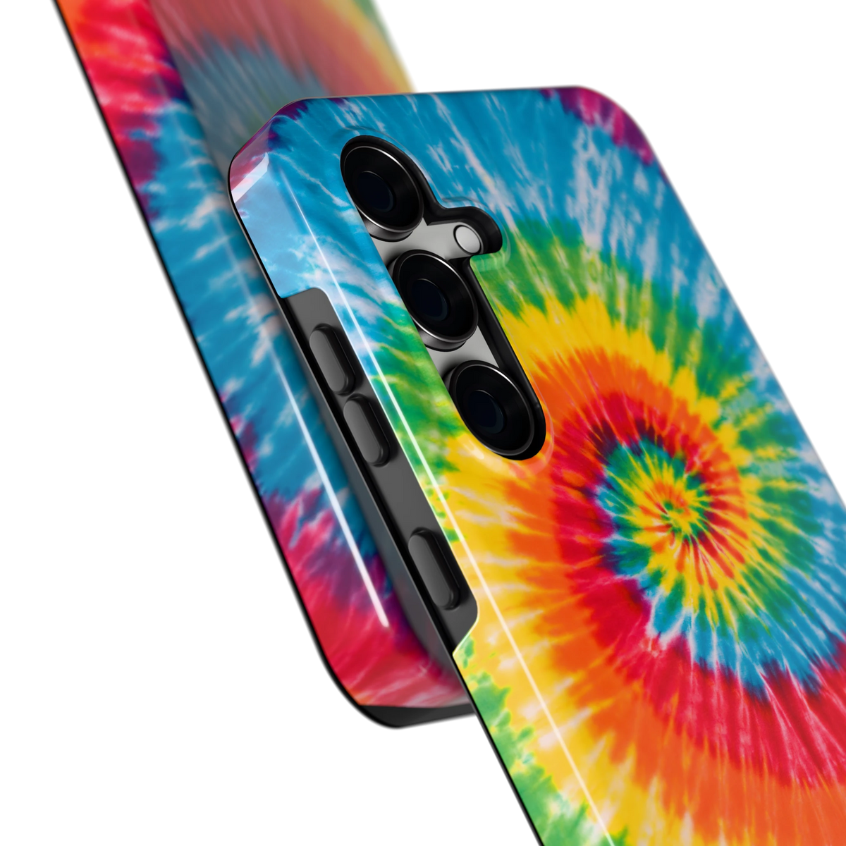 Regenboogspiraal hoesje voor Galaxy S24 FE, close-up