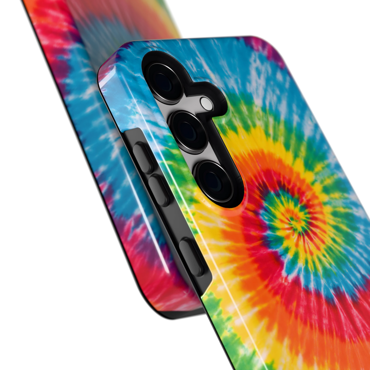 Regenboogspiraal hoesje voor Galaxy S24, close-up