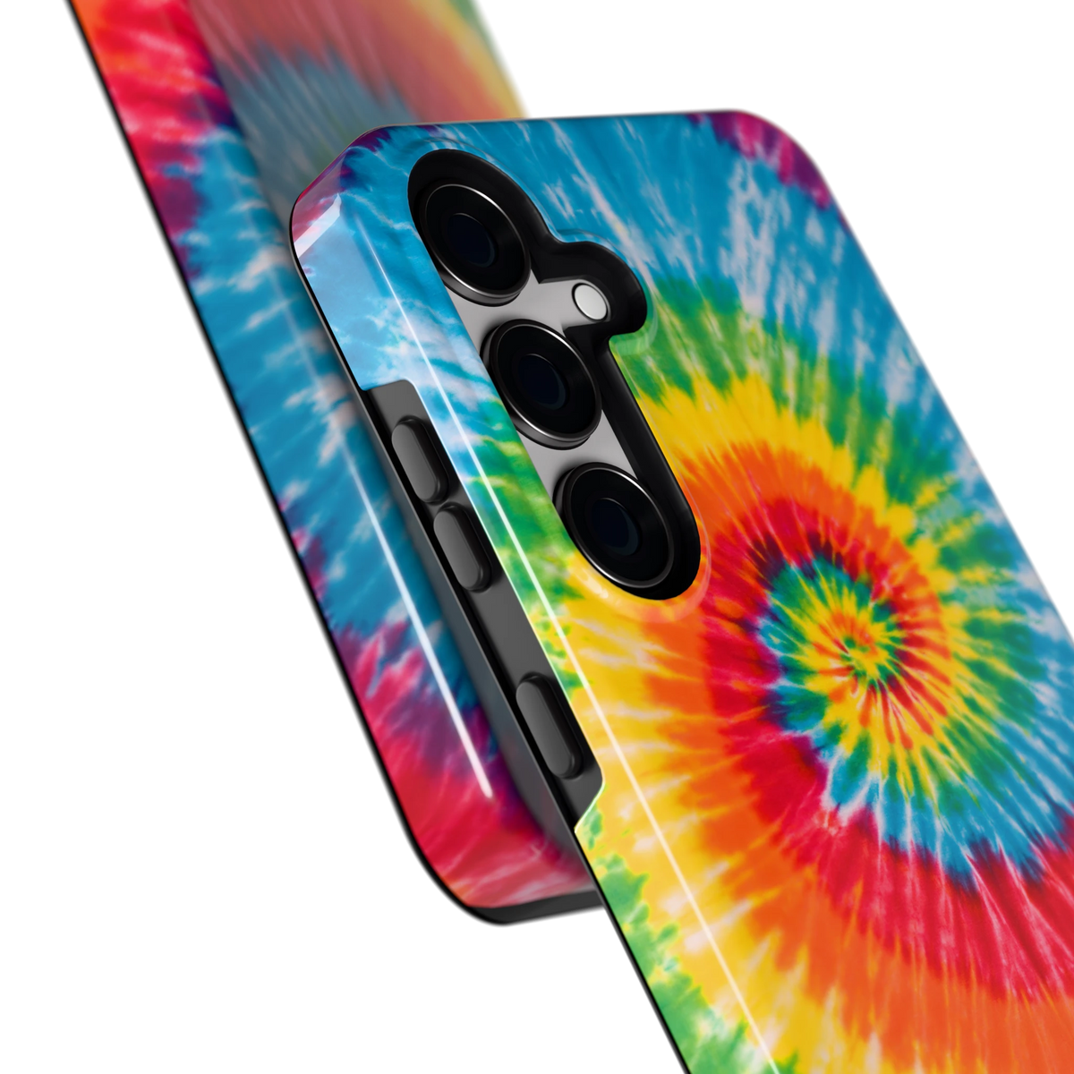 Regenboogspiraal hoesje voor Galaxy S24+, close-up