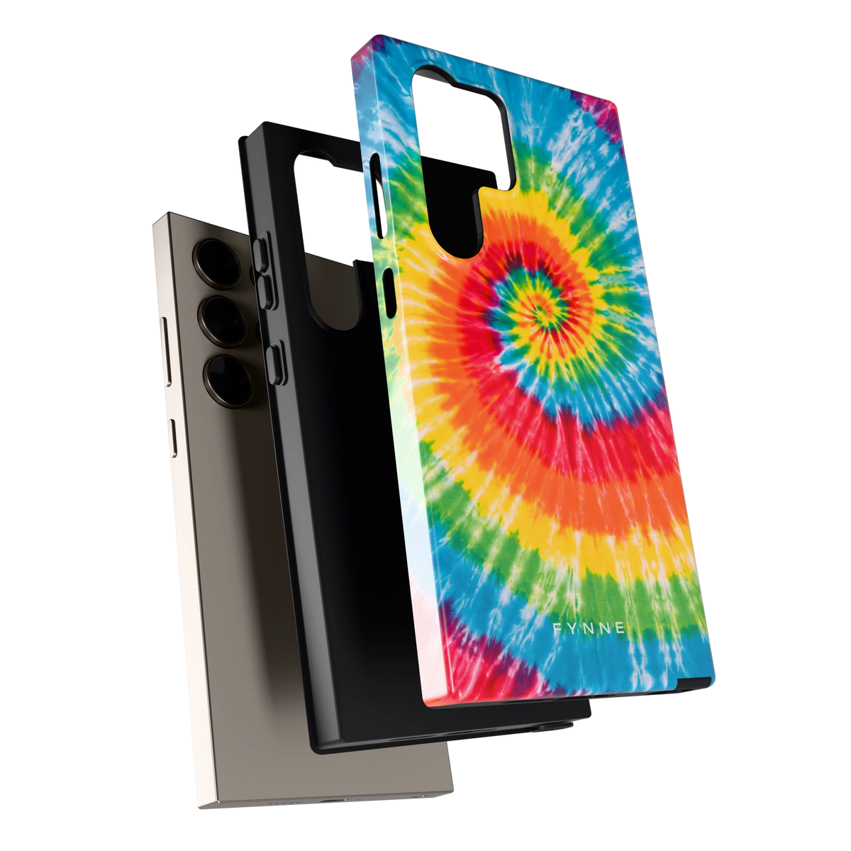 Regenboogspiraal hoesje voor Galaxy S24 Ultra, los van de telefoon