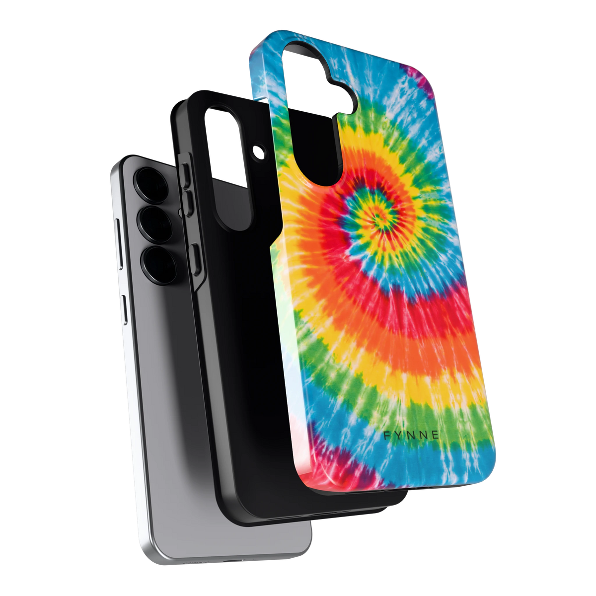 Regenboogspiraal hoesje voor Galaxy S25, los van de telefoon