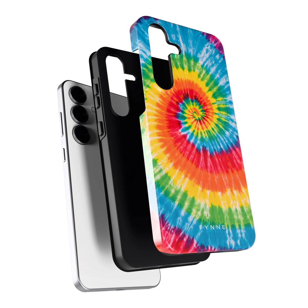 Regenboogspiraal hoesje voor Galaxy S25 FE, los van de telefoon