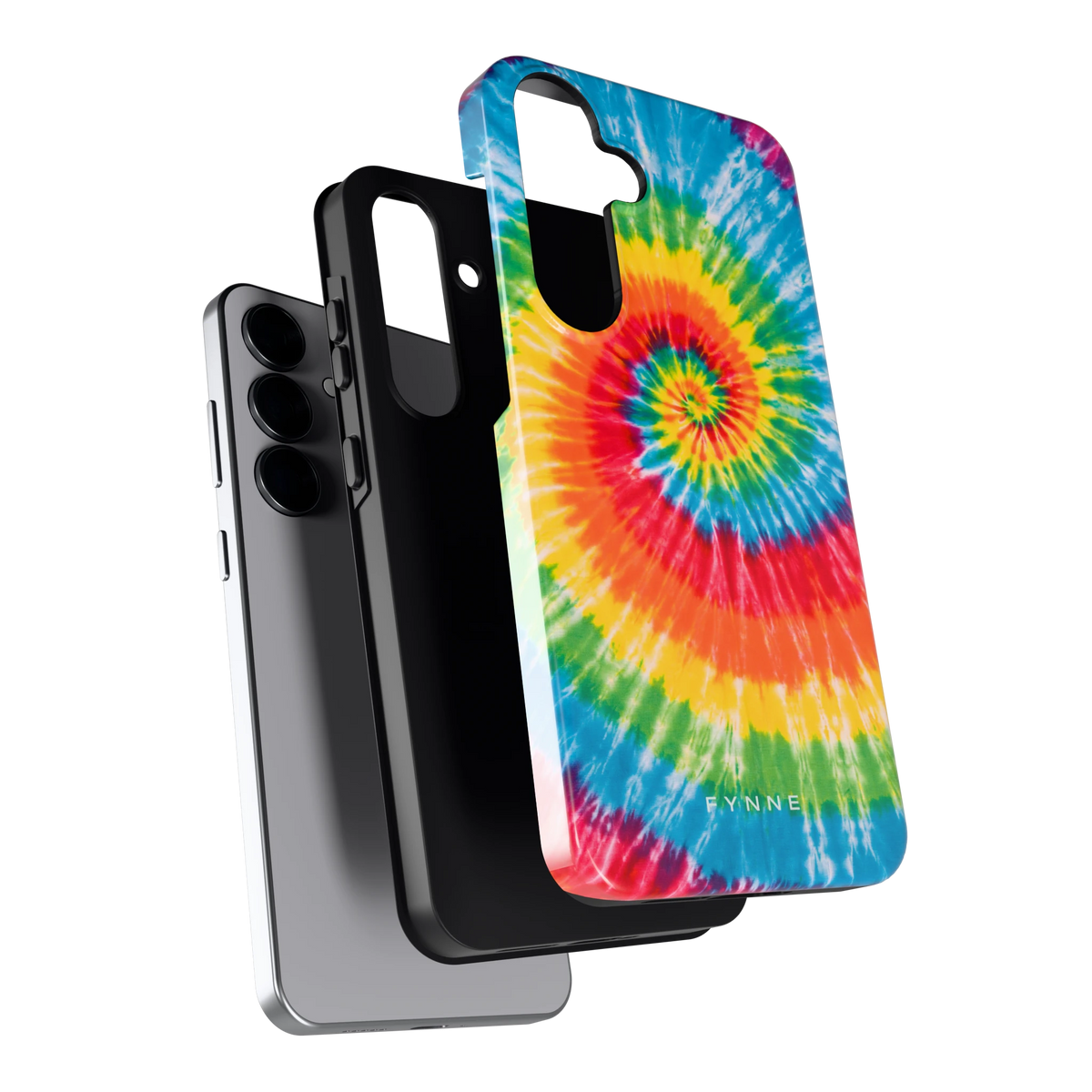 Regenboogspiraal hoesje voor Galaxy S25+, los van de telefoon