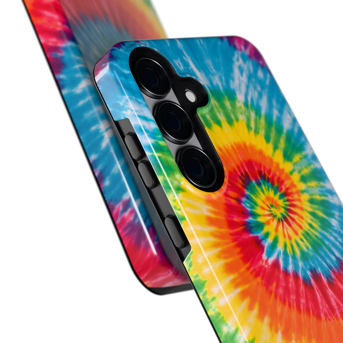 Regenboogspiraal hoesje voor Galaxy S25+, close-up