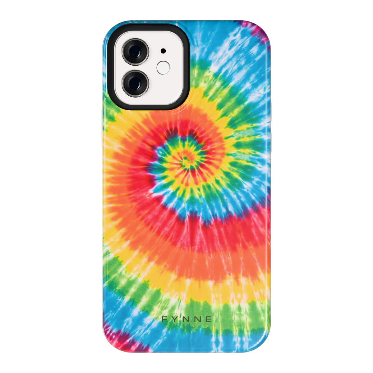 Regenboogspiraal hoesje voor iPhone 12, achterkant