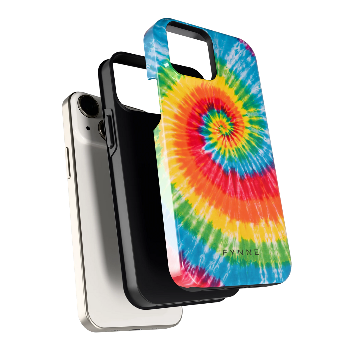 Regenboogspiraal hoesje voor iPhone 13 mini, los van de telefoon