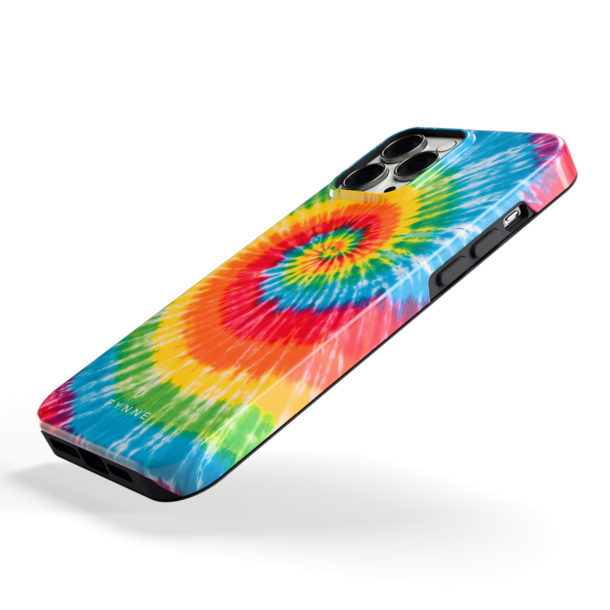Regenboogspiraal hoesje voor iPhone 13 Pro Max, schuin