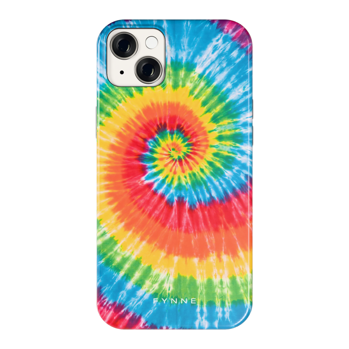 Regenboogspiraal hoesje voor iPhone 14 Plus, achterkant