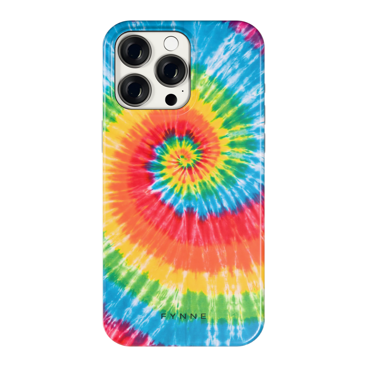 Regenboogspiraal hoesje voor iPhone 15 Pro Max, achterkant