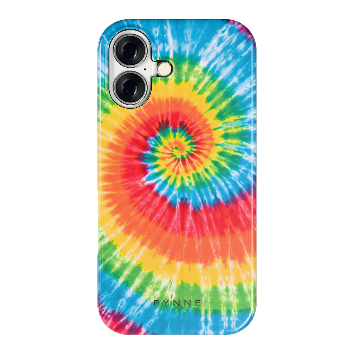 Regenboogspiraal hoesje voor iPhone 16, achterkant